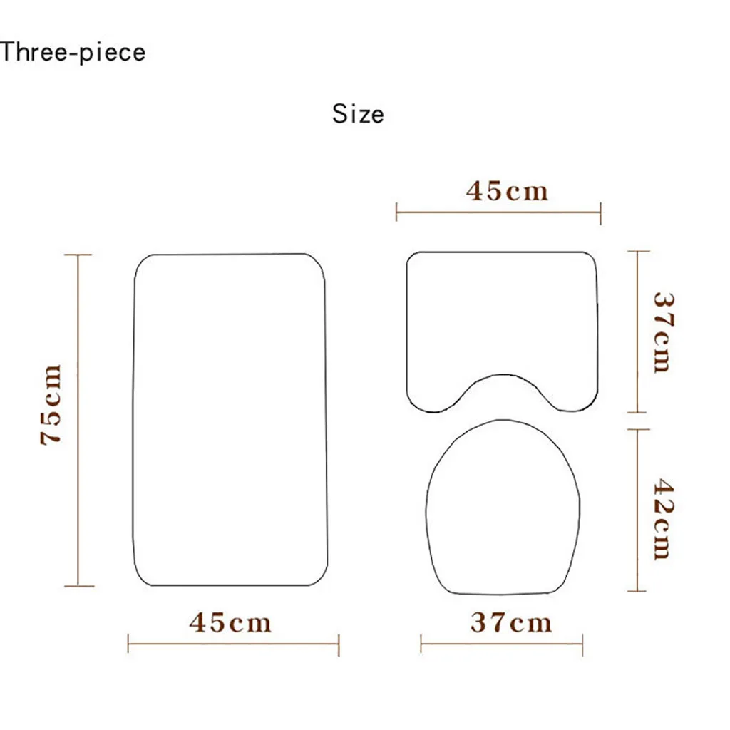 4 шт., нескользящий коврик для унитаза из полиэстера, Набор ковриков для ванной комнаты, занавески для ванной, коврики для ванной, dywaniki lazienkowe tapete banheiro