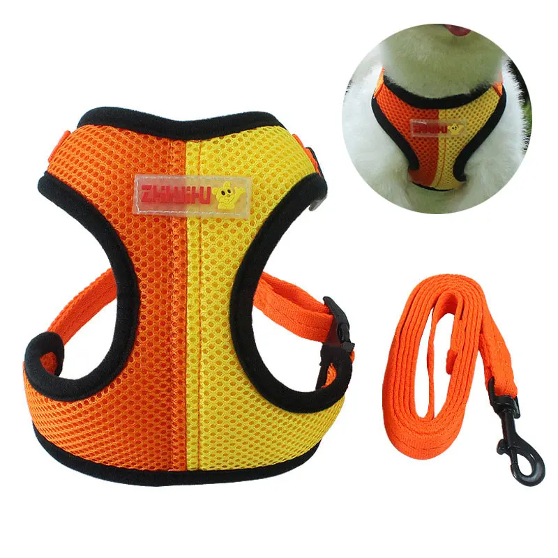 

Dog Harness for Chihuahua Pug Small Medium Dogs Nylon Mesh Puppy Cat Harnesses Vest Breathable Walking Lead Leash Pet shop sets