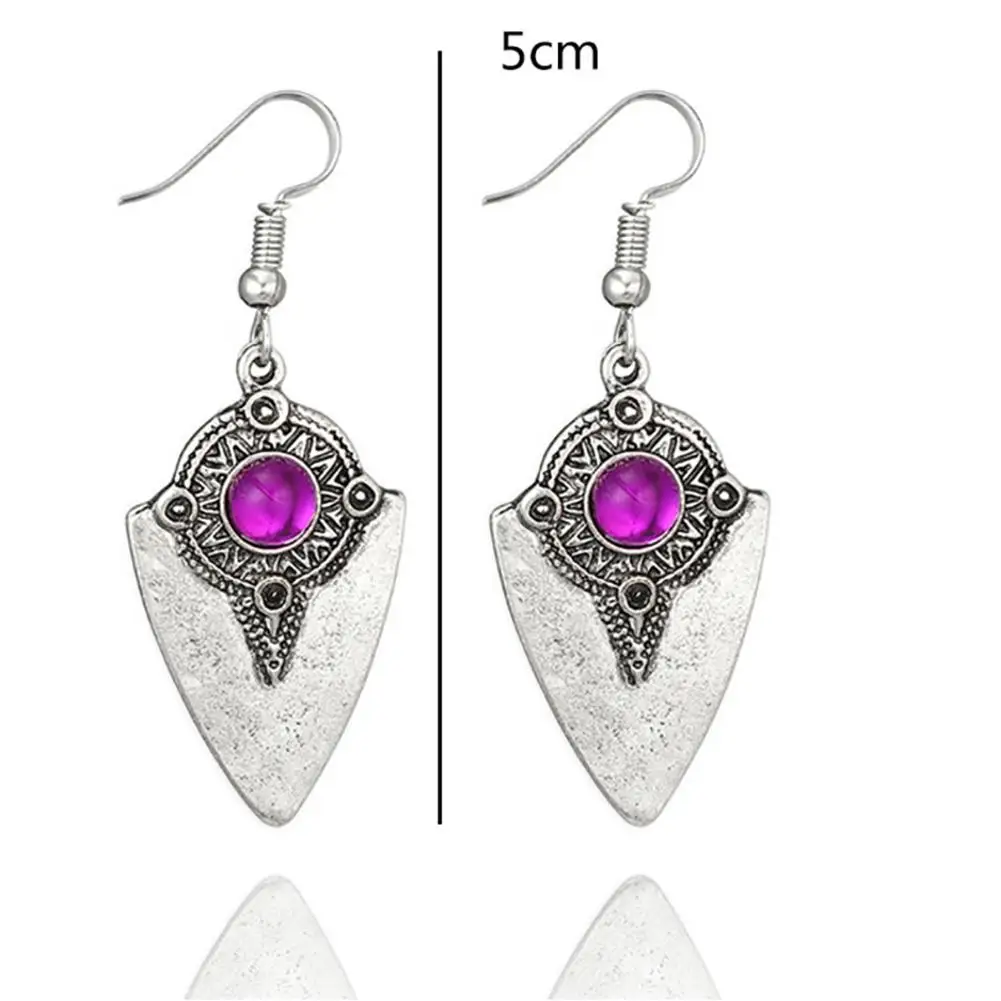

Fashion Hollow Geometric Round Hook Earrings Women Rhinestones Party Ear Studs
