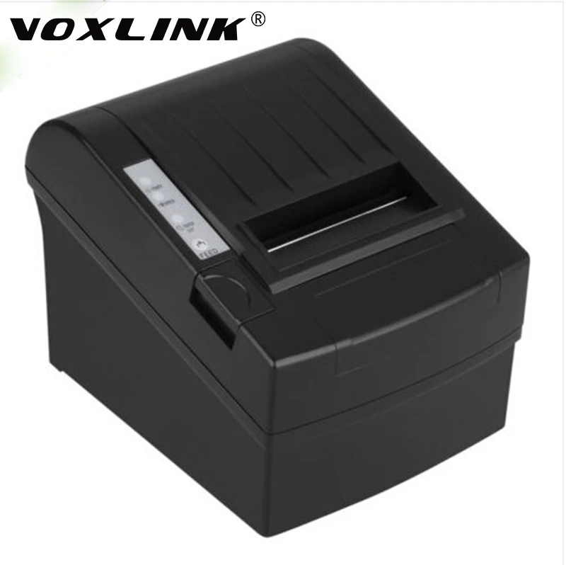 VOXLINK Auto Cutter Printer 300mm/s 80MM POS Thermal Receipt Printer Barcode Thermal Printing Esc USB/Serial/Ethernet 300 mm s print speed black 80mm pos thermal receipt printer auto cutter cut windows2000 xp vista 8 10 linux usb ethernet
