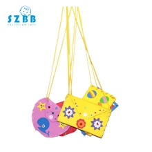 Saizhi EVA children DIY Bags Cute Cartoon handmade material package kindergarten creative wallet sewing bag toys SZ3640