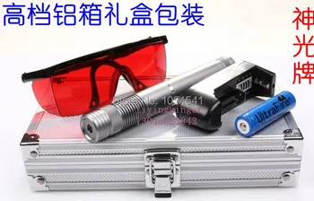 

High power Military Green laser pointers 100W 1000000m 532nm Flashlight Light Burning Match dry wood/Burn cigarettes+Glasses