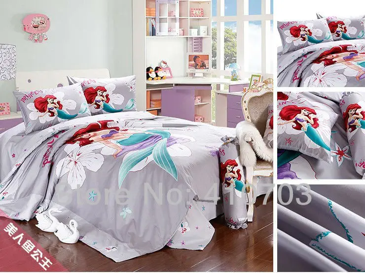 The Little Mermaid Duvet Quilt Cover Bedding For Girls בסטים של