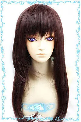 

2019 Noragami Iki Hiyori 27"/70cm long straight dark brown cosplay wig