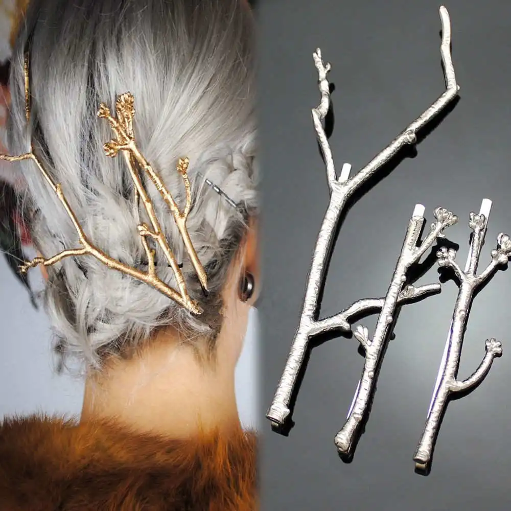 3 unids/set de joyería de moda de ramas de árbol horquillas Clips de pelo para las mujeres pinzas de pelo 4H3010 3 unids/set de joyería de moda de ramas de árbol horquillas Clips de pelo para las mujeres pinzas de pelo 4H3010