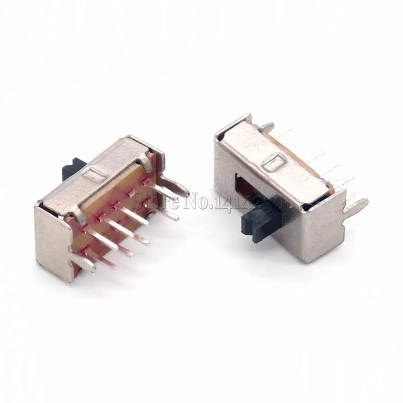 10PCS SS23D07 8 PINS 3 Position 2P3T Toggle Switch Double Vertical Sliding Switch Handle Length 3MM Bracket цена 10PCS SS23D07 8 PINS 3 Position 2P3T Toggle Switch Double Vertical Sliding Switch Handle Length 3MM Bracket цены онлайн