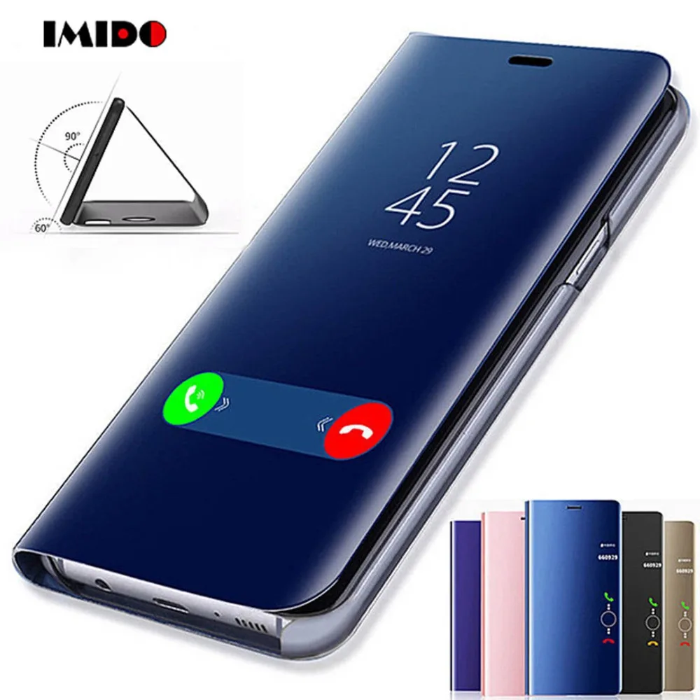 

IMIDO Clear View Smart Mirror Phone Case For Huawei Mate20 10 9 8 Pro Lite P20 P10 P9 P8 Plus Pro Filp Case Back Cover Coque