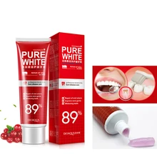 BIOAQUA травяная свежая Клюква зубная паста отбеливание удалить желтые пятна неприятный запах из рта и улучшить кровотечение десен