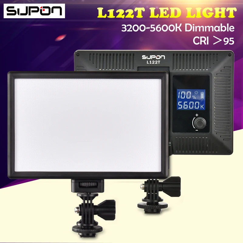Светодиодный светильник SUPON L122T 3300 ~ 5600K для видеокамеры студийный фотографии youtube
