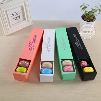 

Dessert Macaron box 6 cavities colorful macarons pastry packaging boxes 100 pcs