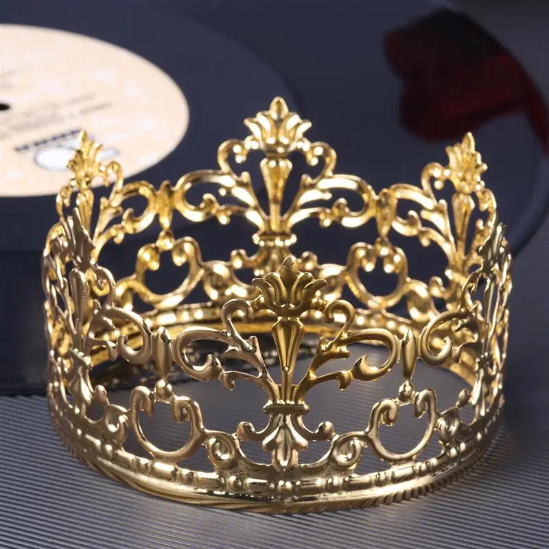 Tiara Crown Party Cake Decoration Crown Hair Ornaments Wedding Supplies Decor 