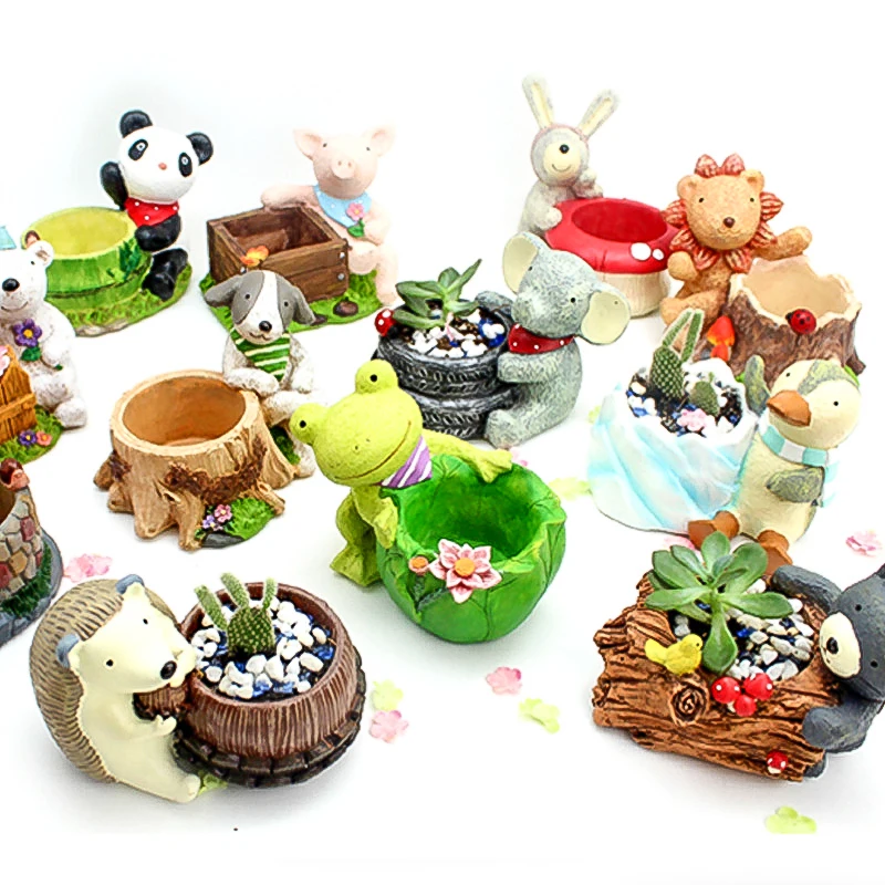 1 шт. цветочный горшок с животными из мультфильмов|bonsai planter|flower potplant pot |