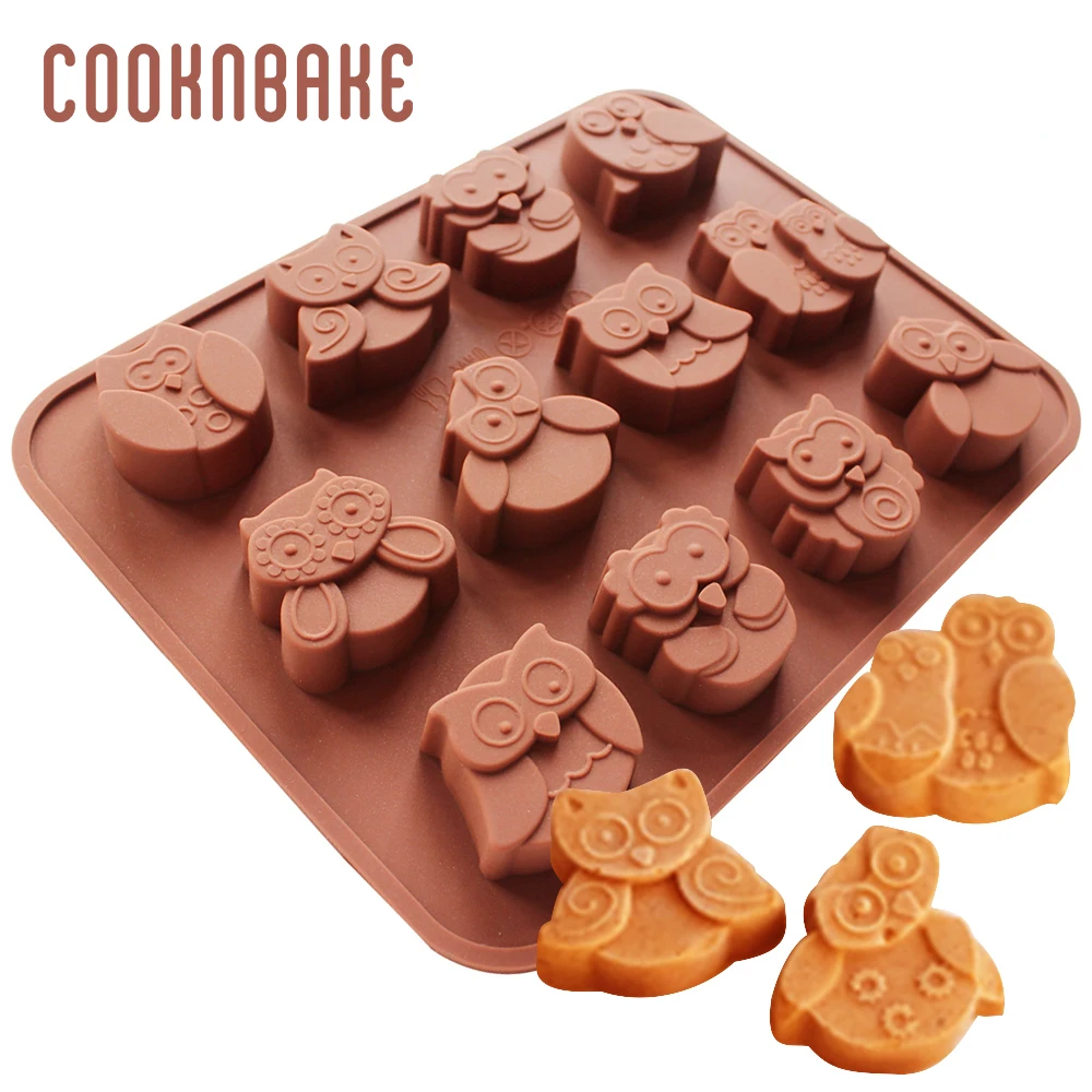 COOKNBAKE силиконовая форма в форме совы для шоколада желе конфет помадки 3D украшение