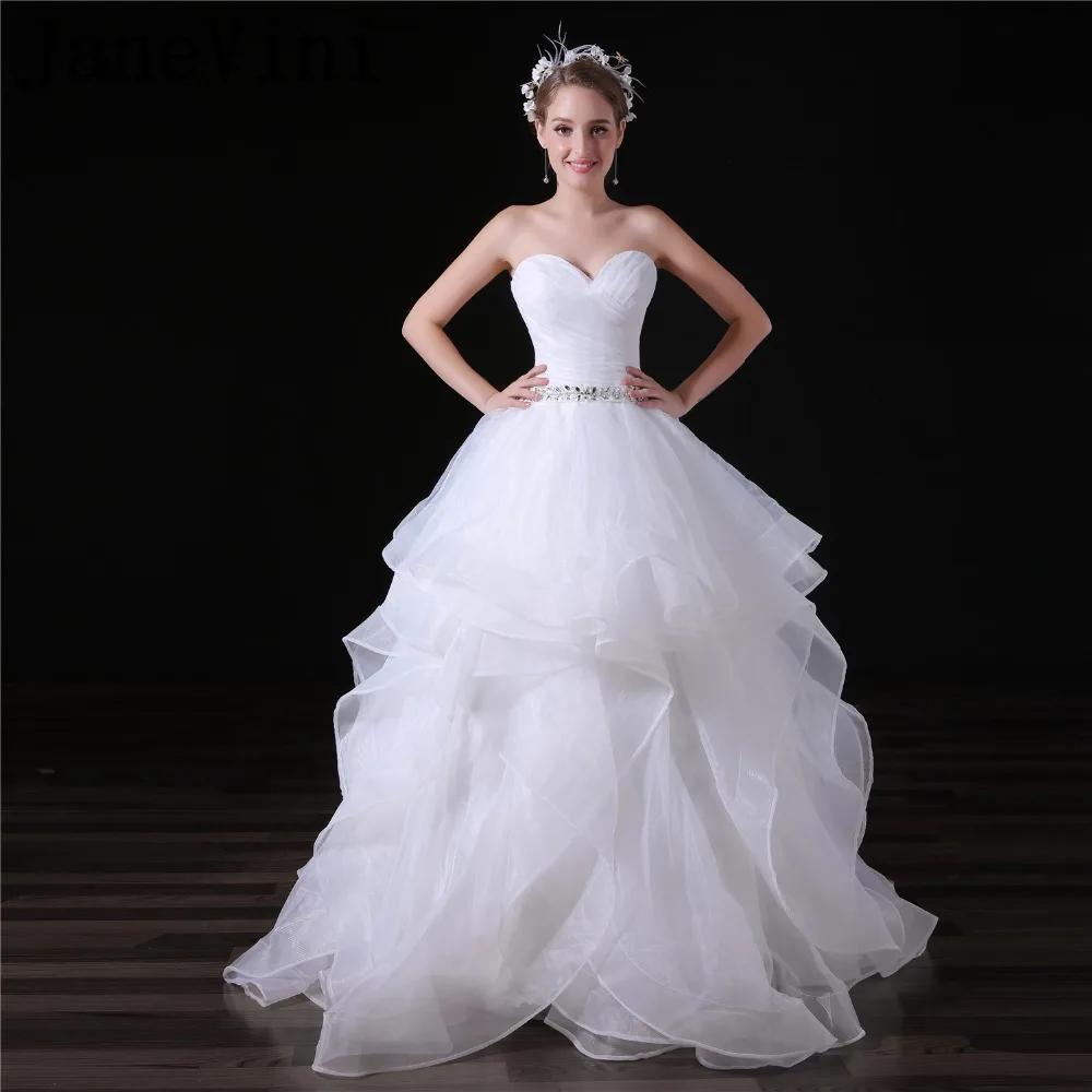Janevini Charming A Line Boho Wedding Dresses Plus Size 2019