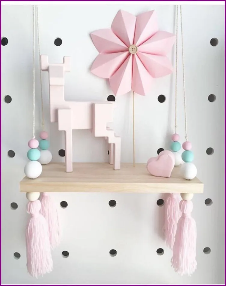Coat Hangers Nordic Style Wooden Balls Clothes Rack Kids Room Wall