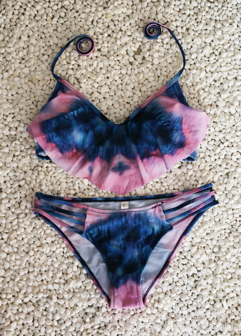 2016 Low waist sexy women bikinis halter waves swimsuit ladies swimwear