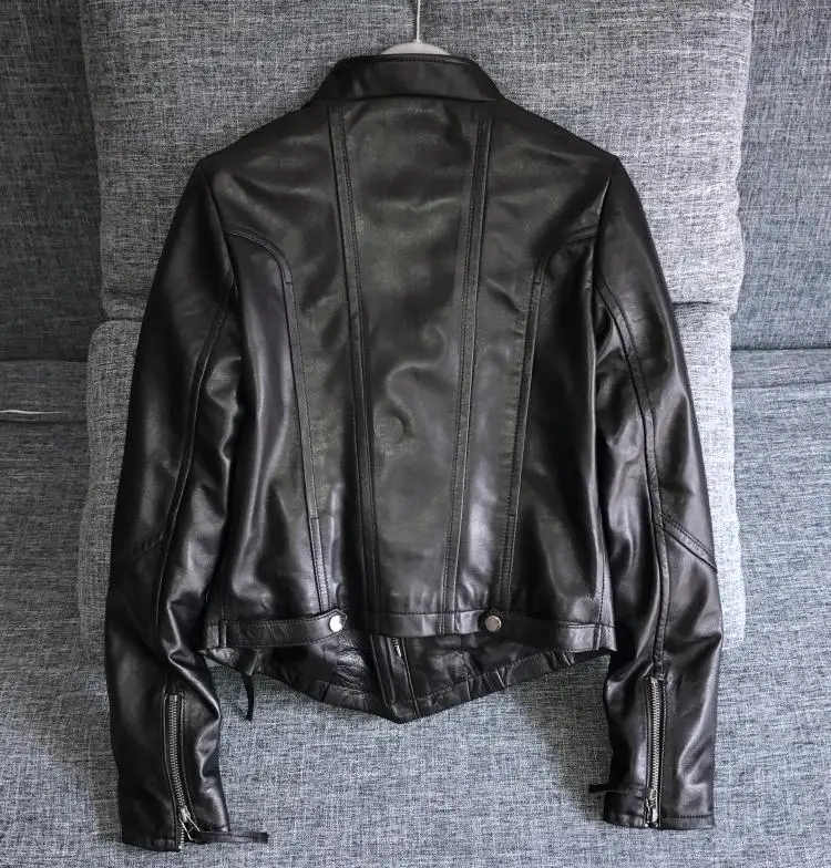 Livraison Mouton Dames pink 11 Black En Leather Veste Super 11 Mince Véritable Ups Leather Courte Naturel Pas Cuir Real Peau Moteur Cher Femmes De Vente CqHCwZ