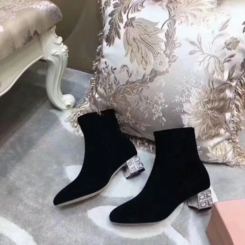 Bling Show Show Cristal Feminina Chaussures Femmes Bottes Bout Mode Sur Botas De As Bota Nouveau Zapatos Botines as Doux Genou Rond Mujer ggq1r