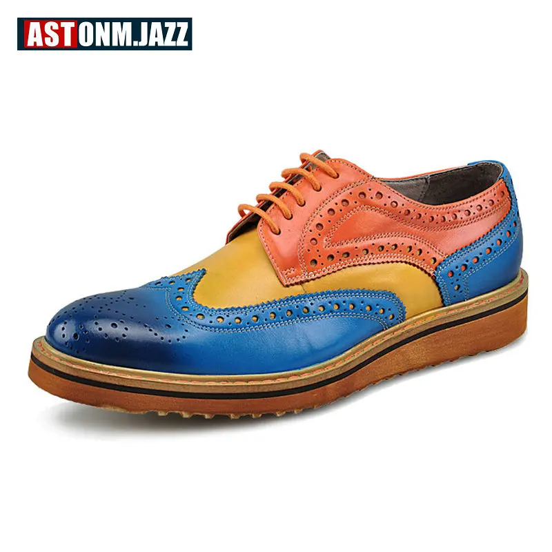 s casual genuine leather oxfords shoes lace up pointed toe dress shoes mixed color wedding s casual genuine leather oxfords shoes lace up pointed toe dress shoes mixed color wedding