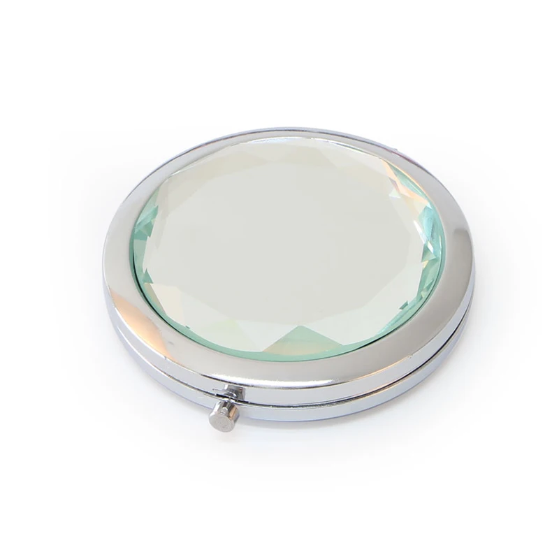 

Clear Crystal Compact Mirror Lady Handbag Compact Magnifying Makeup Mirror Beautiful Wedding Gifts