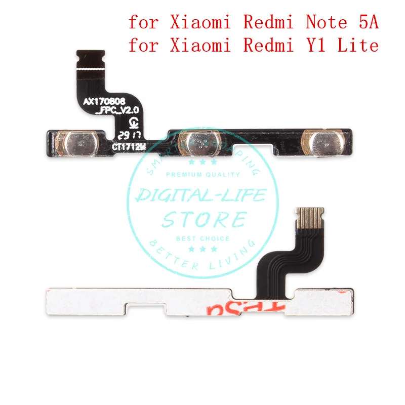 for Xiaomi Redmi Note 5A/Redmi Y1 Lite 2GB 16GB Power On Off Volume Up