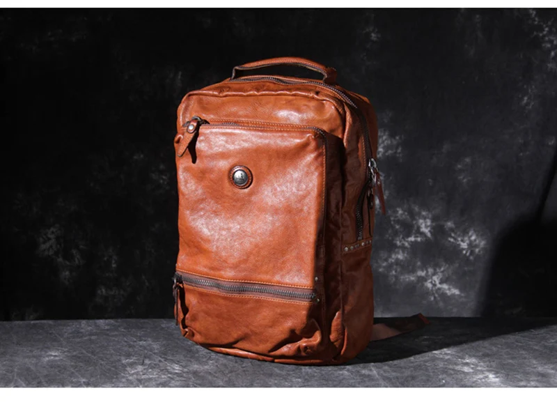 AETOO винтажная итальянская сумка на плечо из воловьей кожи, мужской рюкзак из воловьей кожи ручной работы, Повседневная сумка для компьютера