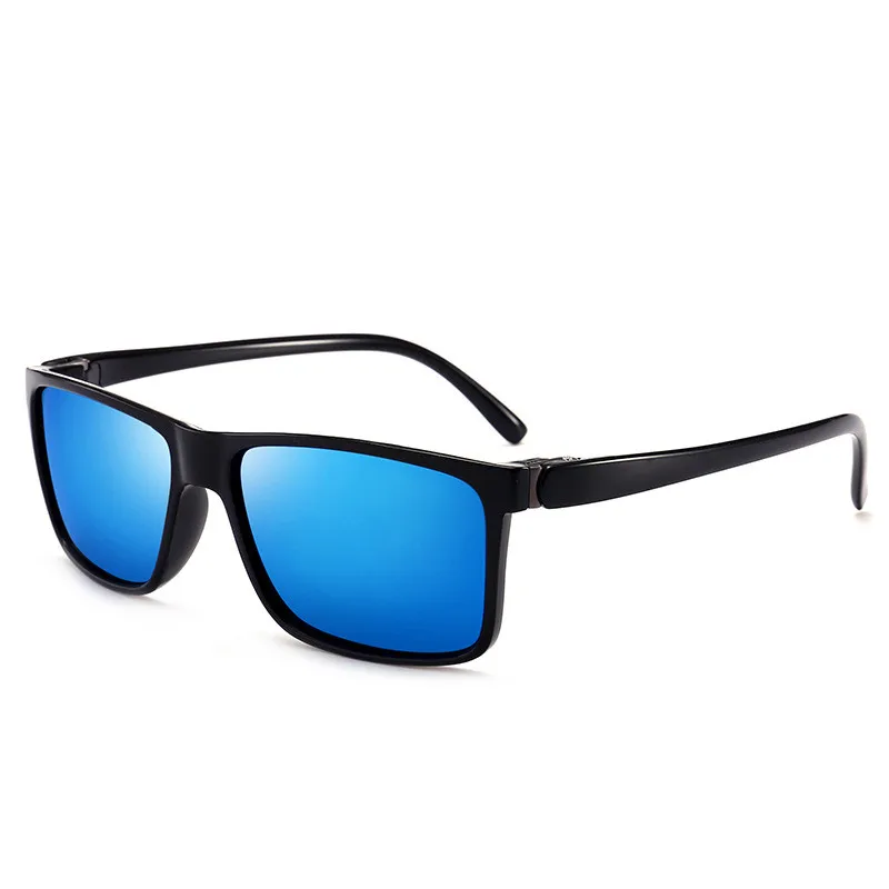 Новые поляризованные солнцезащитные очки мужские винтажные Квадратные Зеркальные Солнцезащитные очки черные синие зеленые UV400 классические водительские затемнённые очки