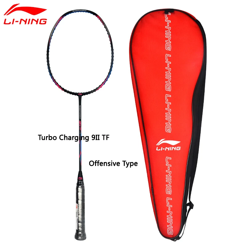 Li-Ning турбо зарядка 9II Повседневная профессиональная ракетка для бадминтона одна ракетка подкладка оборудование Спортивная ракетка AYPM324 EAMJ18