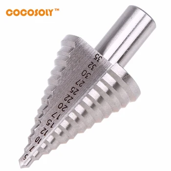 

HSS Step Drill Tool 5-35MM 13 Steps Multiple Hole Metals Platic Wood Cone Drill Bits