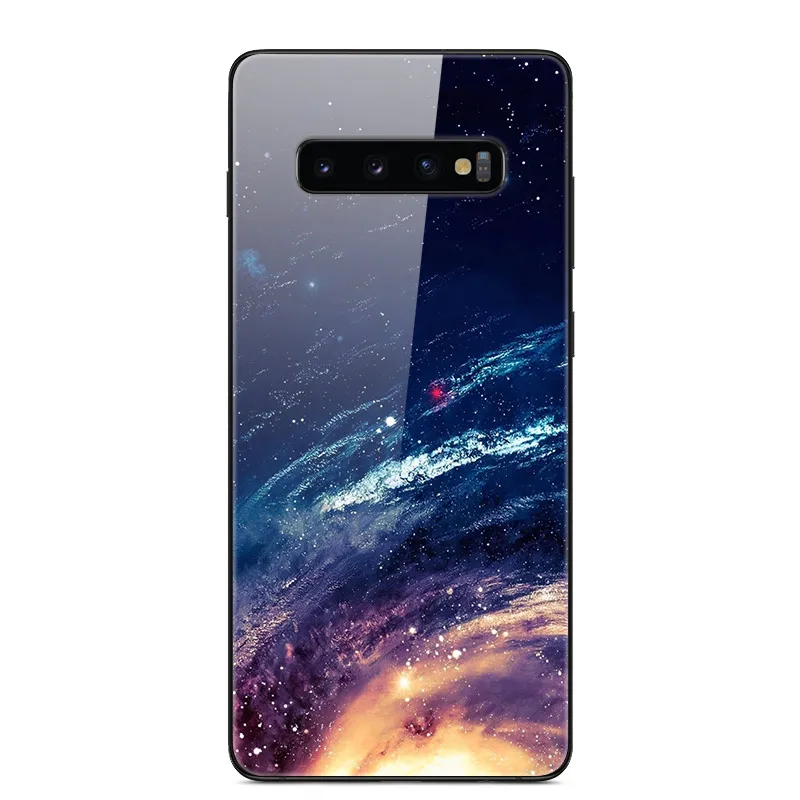 Чехол из закаленного стекла для samsung Galaxy S10 Plus, чехол s, мягкий бампер, Жесткий ПК, задняя крышка для samsung S10 Lite S10e e Funda S 10 Plus - Цвет: 15