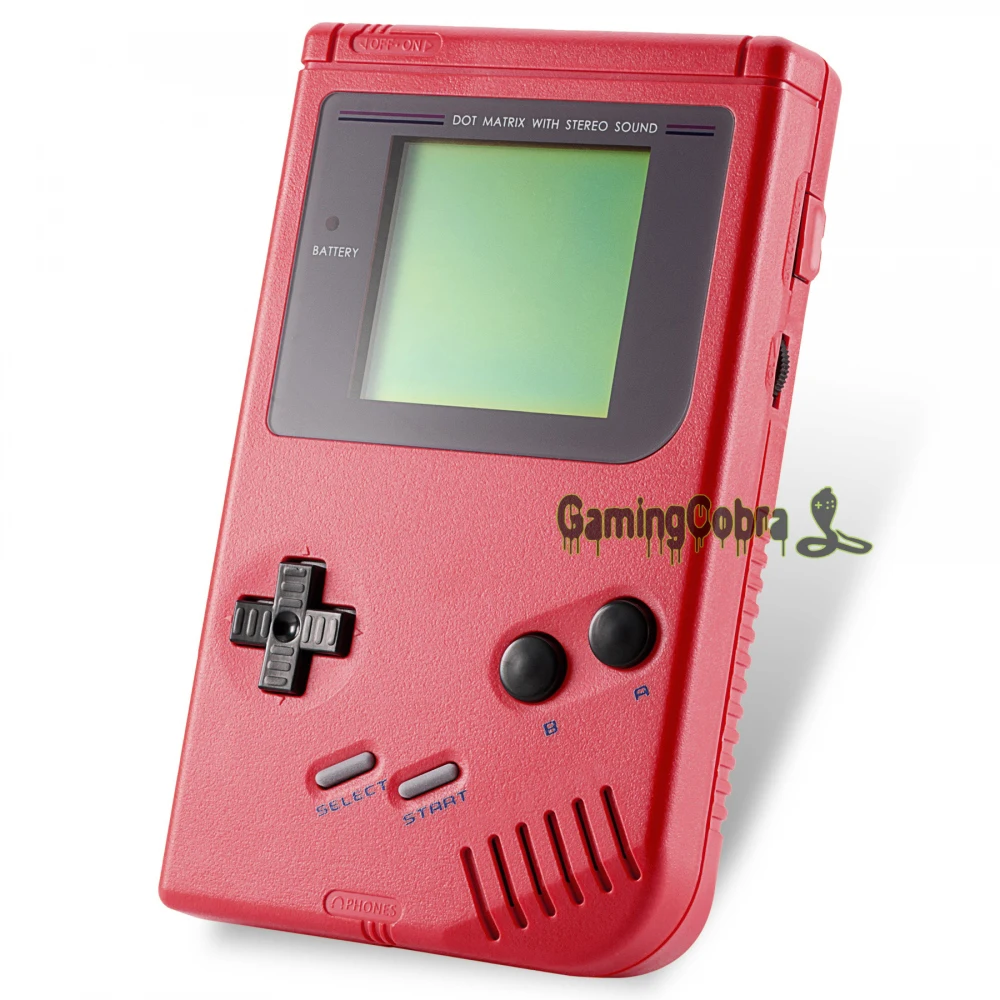 Red Solid Full Housing Shell Buttons with Screen Len for Gameboy DMG-01 - GBF005