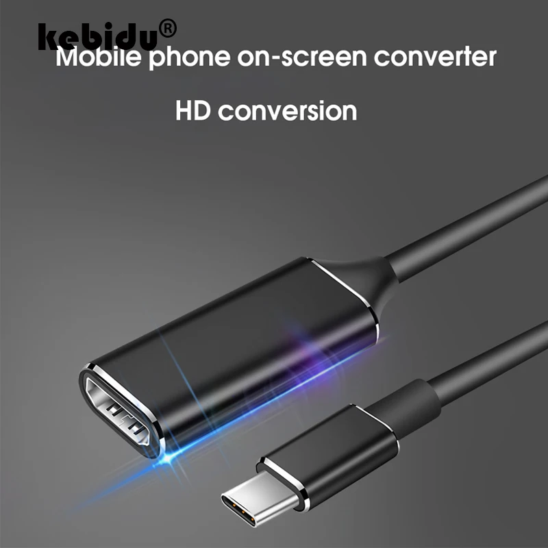 Адаптер типа C к HDMI 4K* 2K USB 3,1 type C Мужской к HDMI Женский конвертер USB-C кабель для samsung S8 Macbook huawei Mate10 P20