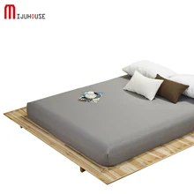 New Polyester/Cotton Bed Sheet Printed Sheet With Elastic Band Mattress Cover Hot Sale Solid Color Fitted Sheet with Rubber Band solid fitted dress with choker