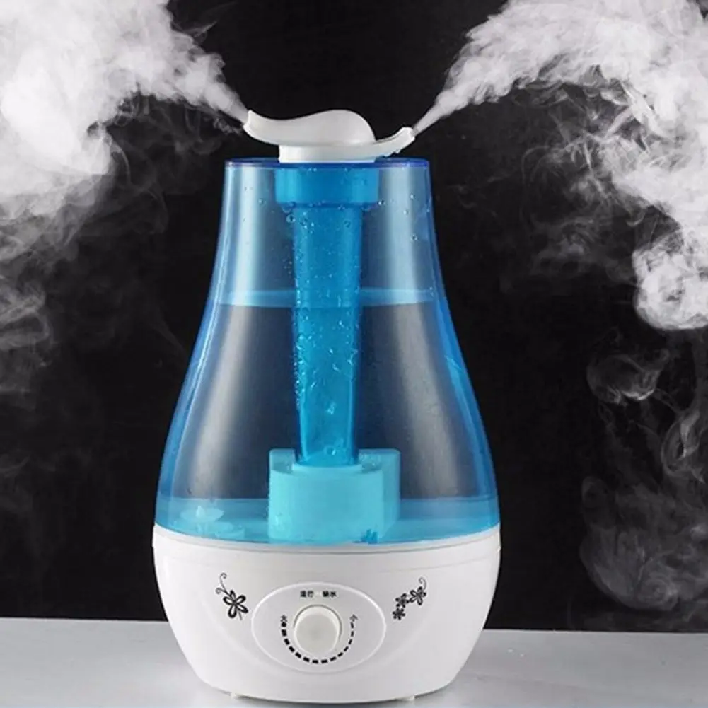 

Stylish Design Double Spray Air Humidifier 25W Practical 3L LED Aroma Diffuser Ultrasonic Humidifier for Home Mist Maker Fogge