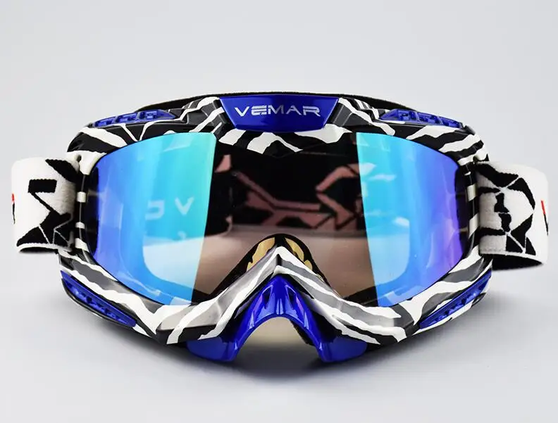 Очки для мотокросса Gafas Dirt bike ATV, мотоциклетные очки с УФ-защитой, Лыжные Сноуборд, дорожные очки - Цвет: Синий