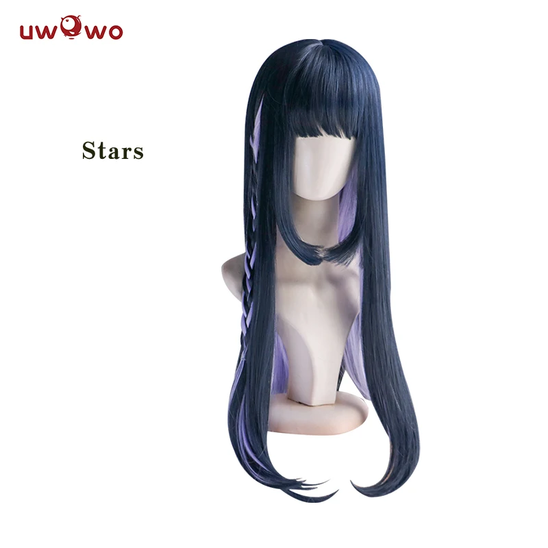 

UWOWO Star Lolita Cosplay Wig 75 CM long Purple Heat Resistant Hair