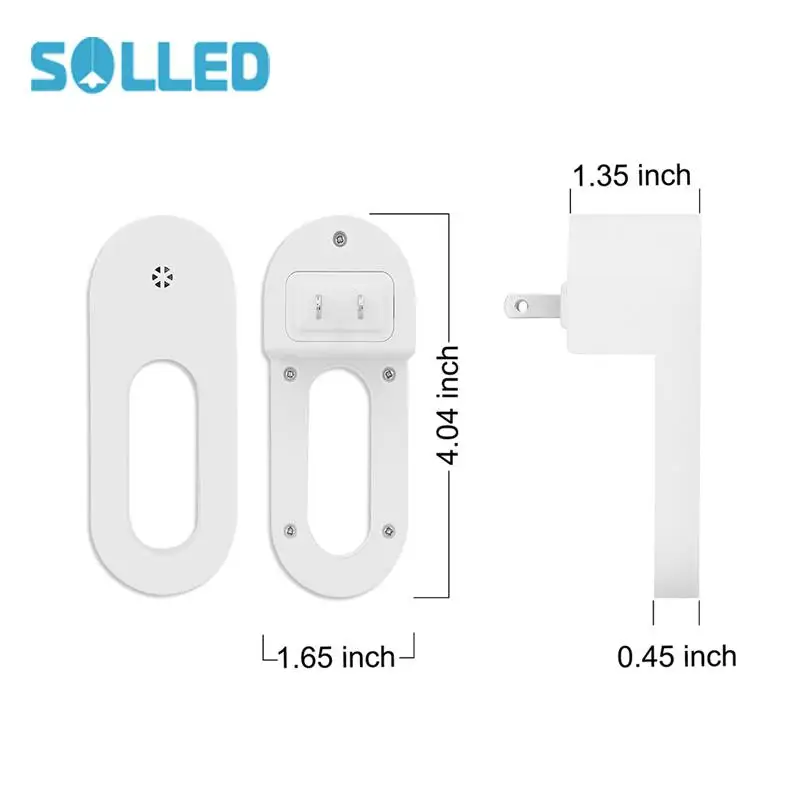 SOL светодиодный 2 шт. умный свет Сенсор светодиодный ночник кровать свет Офис украшения подарок вилка США/ЕС