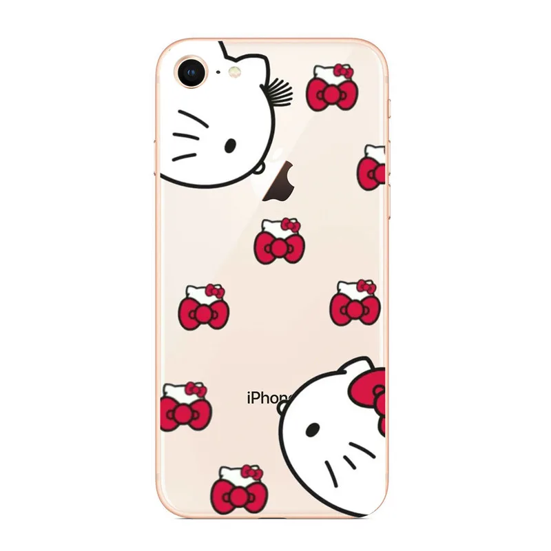 HelloKitty Hello Kitty новый жесткий чехол из поликарбоната милый модный для iPhone 7 8 Plus X 6 6s 5S