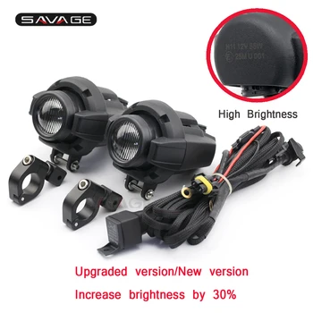 

High Brightness Driving Aux Lights Head Light For Motorcycle Accessories Waterproof Fog Lamp Assembly Wire With Bracket Cable