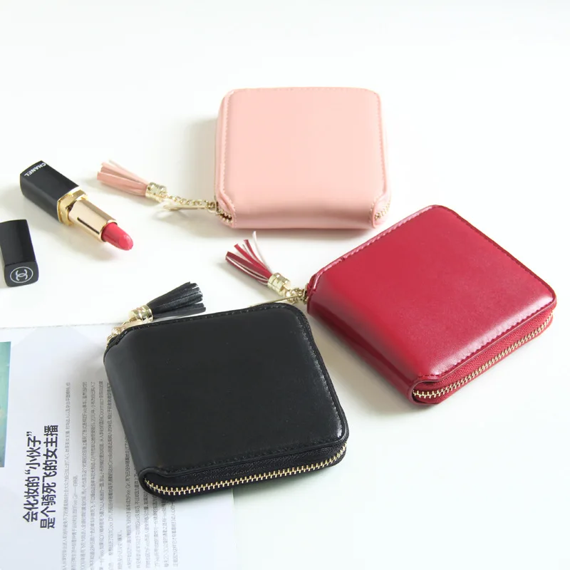 Ladies Hand Wallets Brand Design Leather Mini Wallets Female Zipper