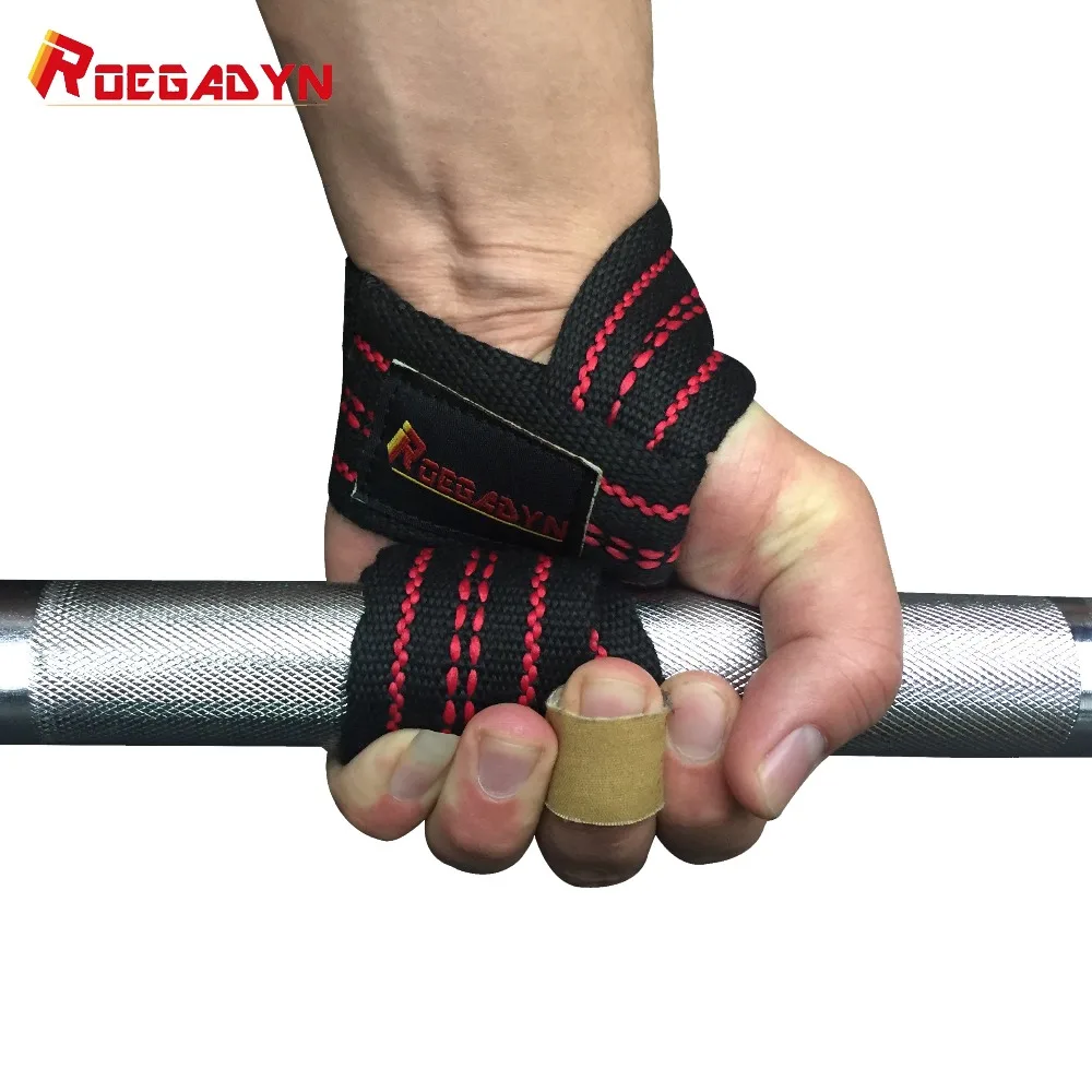One Pair ROEGADYN Weightlifting Cotton Wrist Strap For Fitness Lifting