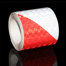 5CMx5M Reflective Safety Warning Reflective Tape Sicker Car Trailer Bicycle Night Reflective Tape Red White Reflector Tape