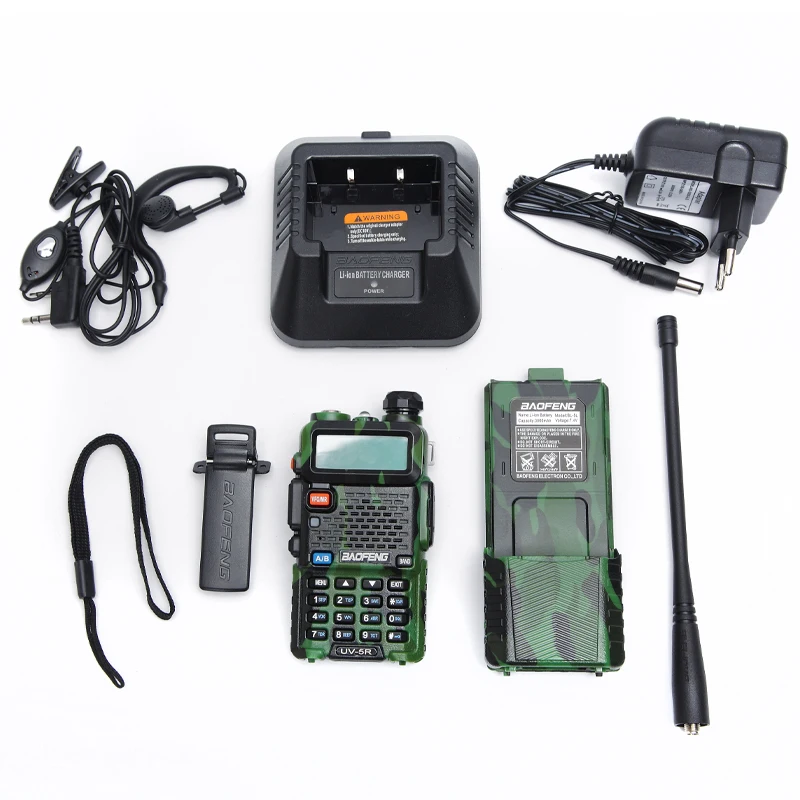 2 шт BaoFeng UV-5R с 3800 мАч длинный литий-ионный аккумулятор двухдиапазонный 136-174 и 400-520 МГц UV5R двухстороннее радио