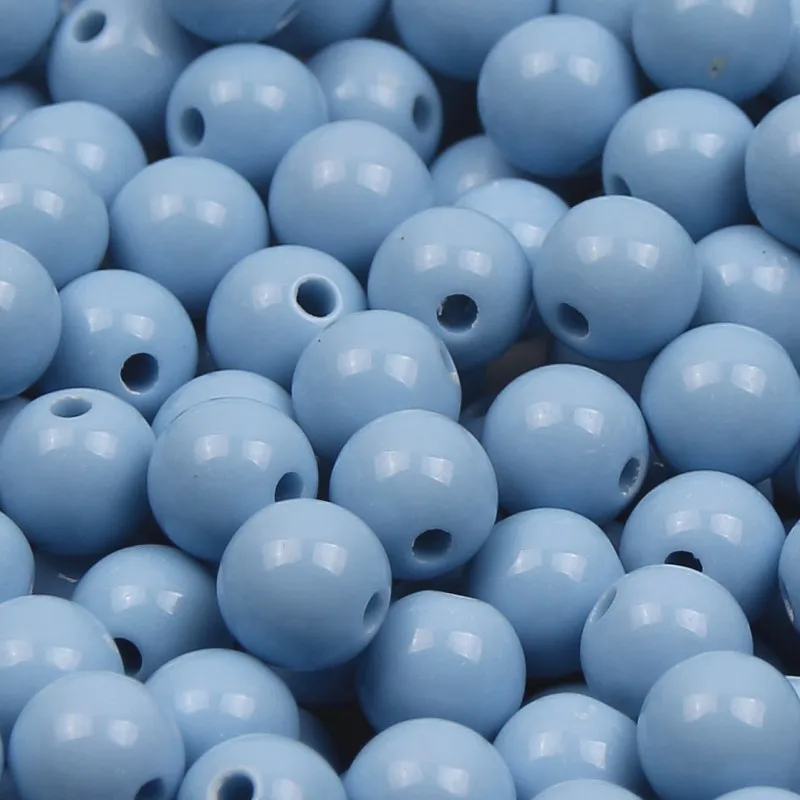

Handmade 6/8/10/12/14/16/18/20mm Candy Color Smooth Acrylic Round Beads For Jewelry Making Necklace Bracelet DIY