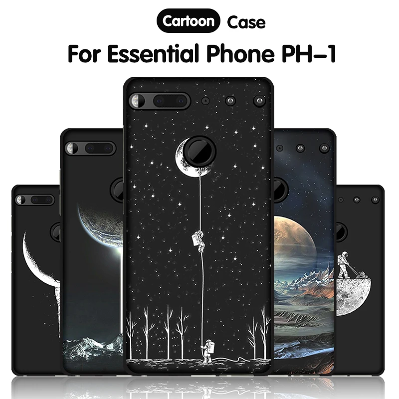 

JURCHEN Cartoon Silicone Case For Essential Phone PH-1 Case Soft TPU Cute Back Cover For Essential Products PH-1 PH1 Phone Case