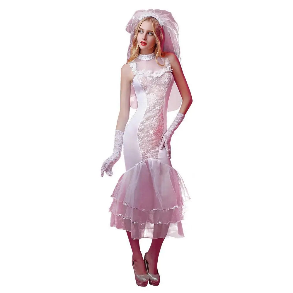 

4PCS Sexy Wedding Uniform Dress Hot Sexy Women's Lingerie Underwear Erotic Cosplay Wedding Bride White Dress Exotic Costumes