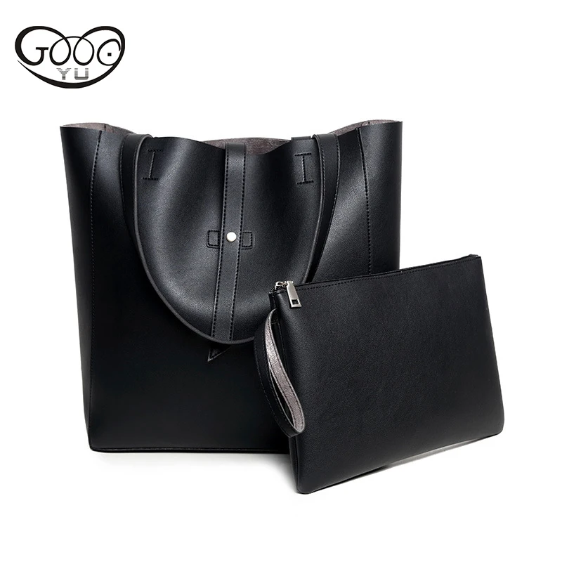 

Leisure shopping bag with high-quality PU production of large-capacity bucket shape of the two-piece women leather handbags