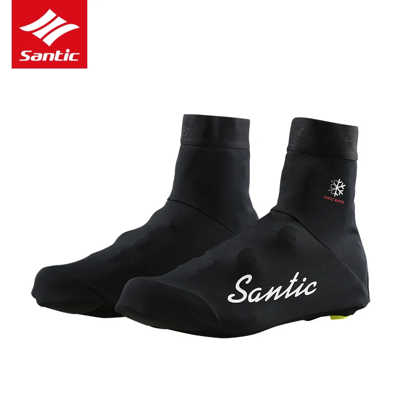 

Santic Men Cycling Winter Windproof Fleece Shoes Covers Bike Bicycle Shoes Cover Road MTB Shoes Protector Overshoes