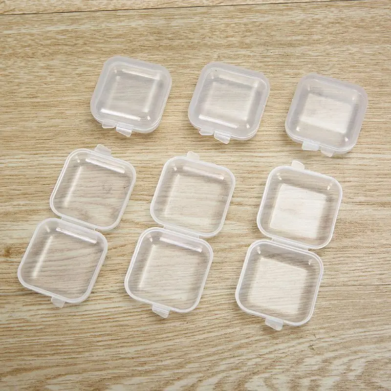 

20Pcs Square Mini Clear Plastic Storage Containers Box with Lids for Small Items Epoxy Resin