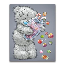 На заказ Алмазная картина плюшевый мишка вышивка крестиком Санта Клаус Снеговик hibah домашний декор diy pintura Алмазная мозаика Круз полный квадрат